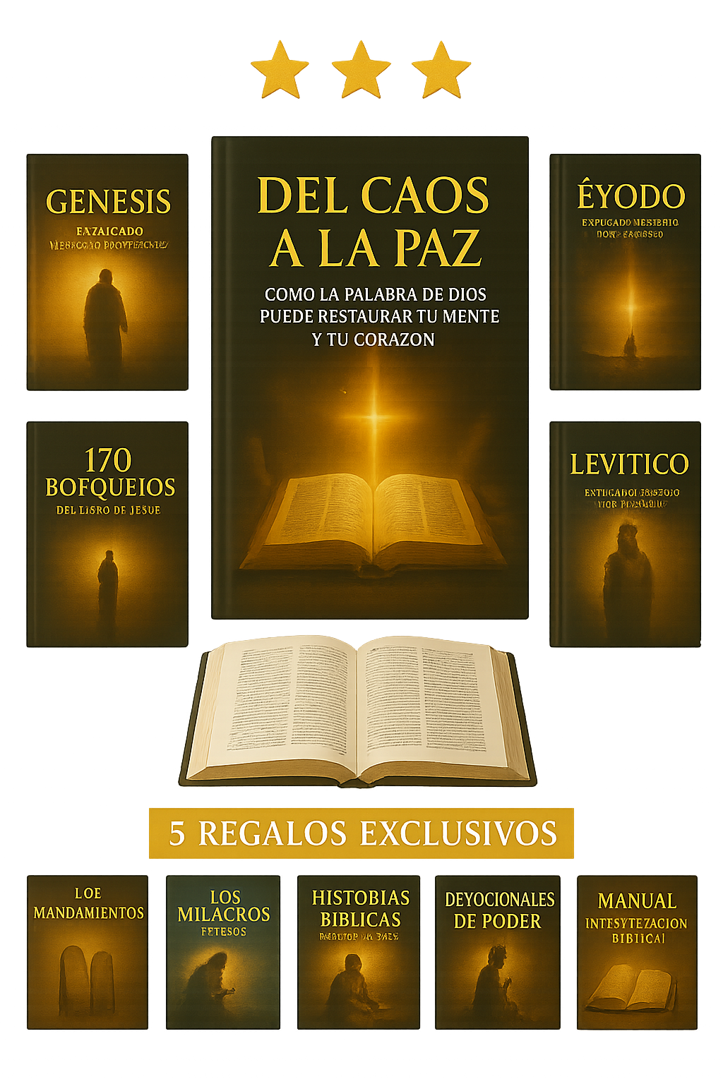 Colección de libros cristianos: Del Caos a la Paz